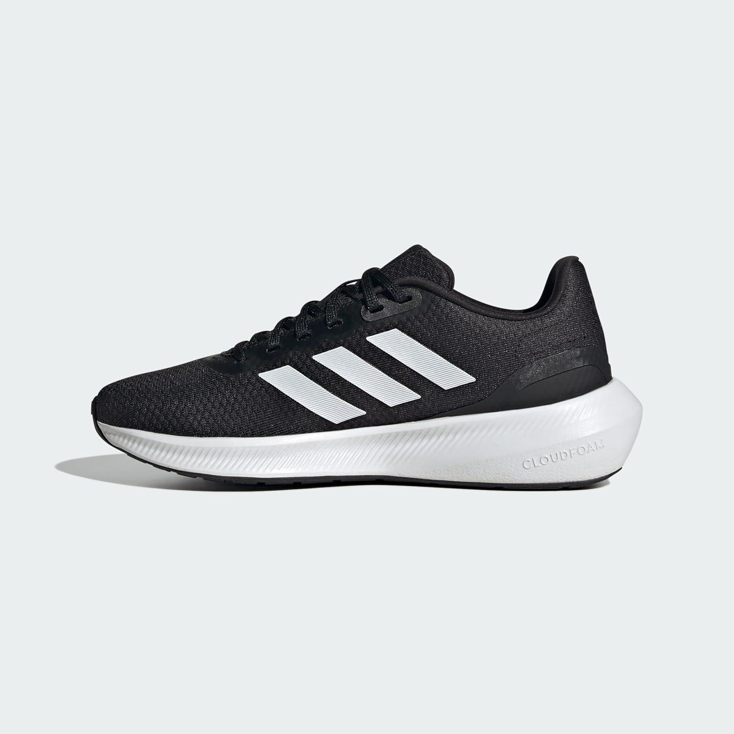imageadidas Mens Running ShoeBlackWhiteBlack