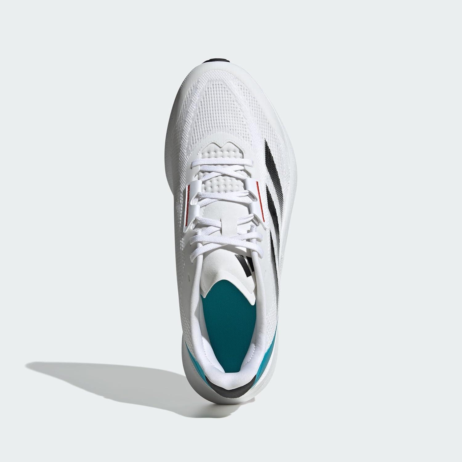 imageadidas Mens Running ShoeCloud White Core Black Lucid Cyan