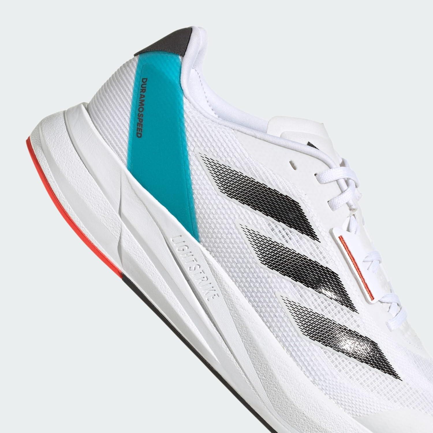 imageadidas Mens Running ShoeCloud White Core Black Lucid Cyan