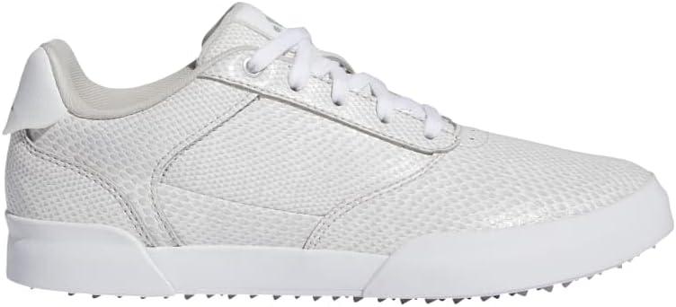 imageadidas Womens Retrocross Spikeless Golf Sneakers Shoes  WhiteGrey TwoSilver MetallicFootwear White