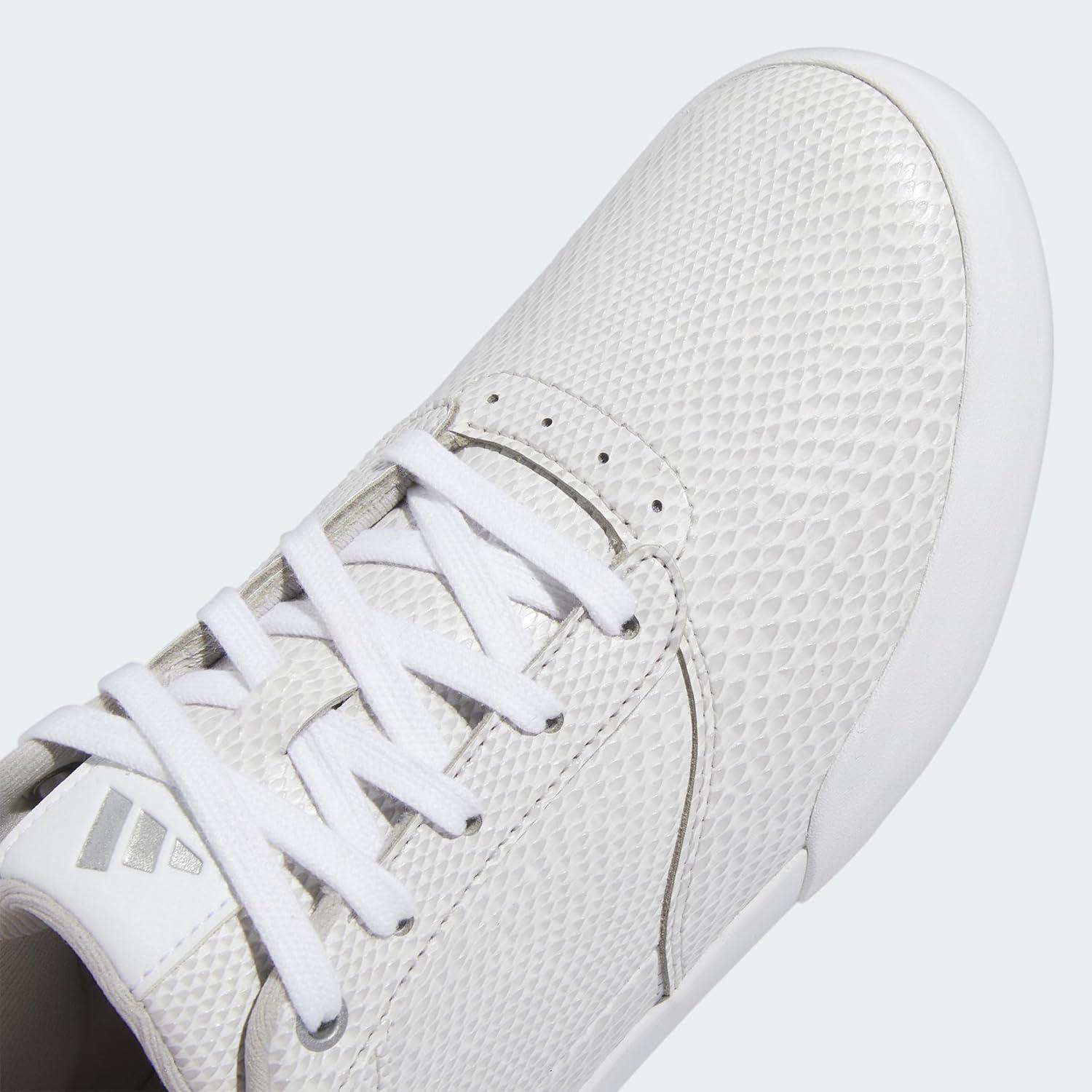 imageadidas Womens Retrocross Spikeless Golf Sneakers Shoes  WhiteGrey TwoSilver MetallicFootwear White