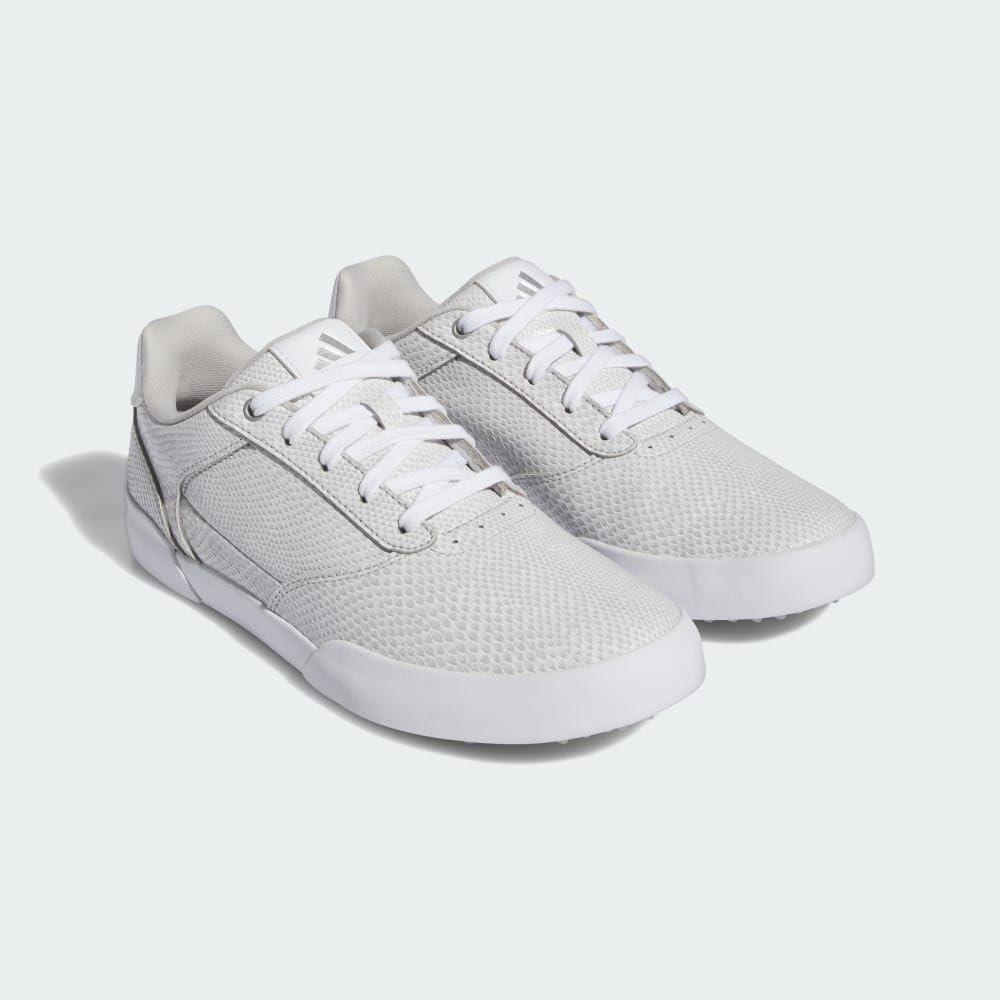 imageadidas Womens Retrocross Spikeless Golf Sneakers Shoes  WhiteGrey TwoSilver MetallicFootwear White