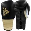 imageadidas AdiPower Hybrid 500 Pro Boxing and Kickboxing GlovesBLACKGOLD