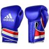 imageadidas AdiSpeed 501 Pro Kickboxing ampamp Boxing Gloves for Men ampamp Women  Leather Training Gloves for Heavy Bag Sparring ampamp FitnessMET BLUEREDSILVER