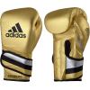 imageadidas AdiSpeed 501 Pro Kickboxing ampamp Boxing Gloves for Men ampamp Women  Leather Training Gloves for Heavy Bag Sparring ampamp FitnessMET GOLDSILVERBLACK