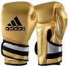 imageadidas AdiSpeed 501 Pro Kickboxing ampamp Boxing Gloves for Men ampamp Women  Leather Training Gloves for Heavy Bag Sparring ampamp FitnessMET GOLDSILVERBLACK