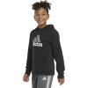 imageadidas Boys Long Sleeve Fleece Pullover HoodieBlack Grey