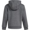 imageadidas Boys Long Sleeve Fleece Pullover HoodieCharcoal Grey Heather Green