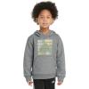 imageadidas Boys Long Sleeve Fleece Pullover HoodieCharcoal Grey Heather Green