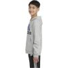 imageadidas Boys Long Sleeve Fleece Pullover HoodieMedium Grey Heather New