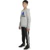 imageadidas Boys Long Sleeve Fleece Pullover HoodieMedium Grey Heather New