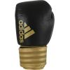 imageadidas Hybrid 200 Leather Boxing and Kickboxing Gloves for Women ampamp MenBLACKGOLD
