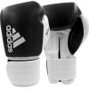 imageadidas Hybrid 200 Leather Boxing and Kickboxing Gloves for Women ampamp MenBLACKWHITE