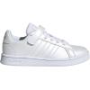 imageadidas Kids Grand Court SneakerWhiteWhiteSuper Pop Hook and Loop