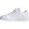 imageadidas Kids Grand Court SneakerWhiteWhiteSuper Pop Hook and Loop