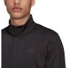 imageadidas Mens 3S FullZip Training Athletic Outerwear Casual Full Zip  WhiteBlackBlack