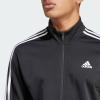 imageadidas Mens 3S FullZip Training Athletic Outerwear Casual Full Zip  WhiteBlackWhite