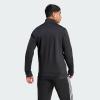 imageadidas Mens 3S FullZip Training Athletic Outerwear Casual Full Zip  WhiteBlackWhite