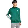 imageadidas Mens 3S FullZip Training Athletic Outerwear Casual Full Zip  WhiteCollegiate Green