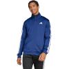 imageadidas Mens 3S FullZip Training Athletic Outerwear Casual Full Zip  WhiteDark Blue