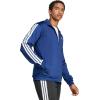imageadidas Mens 3S FullZip Training Athletic Outerwear Casual Full Zip  WhiteDark Blue