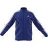 imageadidas Mens 3S FullZip Training Athletic Outerwear Casual Full Zip  WhiteSemi Lucid BlueWhite