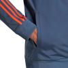 imageadidas Mens 3S FullZip Training Athletic Outerwear Casual Full Zip  WhiteWonder SteelSemi Impact Orange