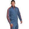 imageadidas Mens 3S FullZip Training Athletic Outerwear Casual Full Zip  WhiteWonder SteelSemi Impact Orange