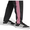imageadidas Mens 3Stripes Tricot Opem Hem Track PantsBlackLucid Pink