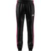 imageadidas Mens 3Stripes Tricot Tapered Track PantsBlackLucid Pink