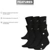 imageadidas Mens Athletic Cushioned 6Pack Crew Cushioned Crew Socks with Arch Compression for a Secure FitBlackAluminum 2