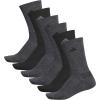 imageadidas Mens Athletic Cushioned 6Pack Crew Cushioned Crew Socks with Arch Compression for a Secure FitBlackOnix Grey