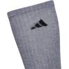 imageadidas Mens Athletic Cushioned 6Pack Crew Cushioned Crew Socks with Arch Compression for a Secure FitHeather GreyBlack