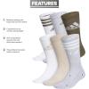 imageadidas Mens Athletic Cushioned 6Pack Crew Cushioned Crew Socks with Arch Compression for a Secure FitOlive Strata GreenWonder BeigeCool Light HeatherGraphic