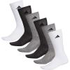 imageadidas Mens Athletic Cushioned 6Pack Crew Cushioned Crew Socks with Arch Compression for a Secure FitWhiteAlumina BeigeCarbon Grey