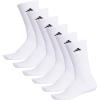 imageadidas Mens Athletic Cushioned 6Pack Crew Cushioned Crew Socks with Arch Compression for a Secure FitWhiteBlack