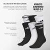 imageadidas Mens Athletic Cushioned 6Pack Crew Cushioned Crew Socks with Arch Compression for a Secure FitWhiteBlackGraphic