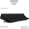 imageadidas Mens Athletic Cushioned Low Cut Socks with Arch Compression for a Secure Fit 6PairBlackAluminum 2