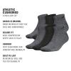 imageadidas Mens Athletic Cushioned Low Cut Socks with Arch Compression for a Secure Fit 6PairBlackOnix Grey