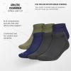 imageadidas Mens Athletic Cushioned Low Cut Socks with Arch Compression for a Secure Fit 6PairOlive Strata GreenDark BlueCarbon Grey