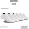 imageadidas Mens Athletic Cushioned Low Cut Socks with Arch Compression for a Secure Fit 6PairWhiteBlack