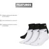 imageadidas Mens Athletic Cushioned Low Cut Socks with Arch Compression for a Secure Fit 6PairWhiteBlackWhite