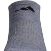 imageadidas Mens Athletic Cushioned Socks 6Pack No Show with Arch SupportHeather GreyBlack