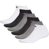 imageadidas Mens Athletic Cushioned Socks 6Pack No Show with Arch SupportWhiteAlumina BeigeCarbon Grey
