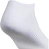 imageadidas Mens Athletic Cushioned Socks 6Pack No Show with Arch SupportWhiteBlack