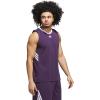imageadidas Mens Basketball Legends 3Stripes Tank TopAurora PlumWhite