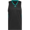 imageadidas Mens Basketball Legends 3Stripes Tank TopBlackPure Teal