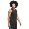 imageadidas Mens Basketball Legends 3Stripes Tank TopBlackPure Teal
