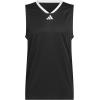 imageadidas Mens Basketball Legends 3Stripes Tank TopBlackWhite