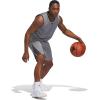 imageadidas Mens Basketball Legends 3Stripes Tank TopGreyBlack